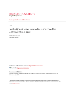 Infiltration of water into soils as influenced by antecedent moisture