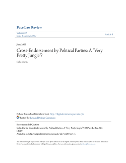 Cross-Endorsement by Political Parties