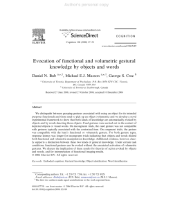 Evocation of functional and volumetric gestural knowledge by