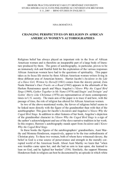 Changing Perspectives on Religion in African American Women`s