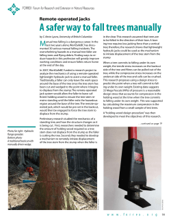 A safer way to fall trees manually