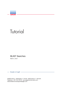 Tutorial - QIAGEN Bioinformatics