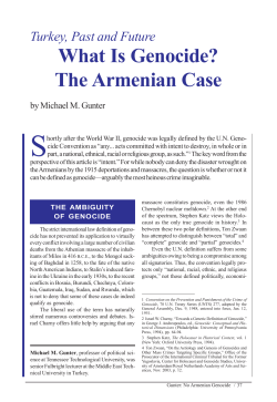 What Is Genocide? The Armenian Case