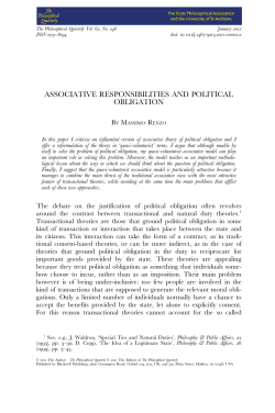 Associative Responsibilities and Political Obligation