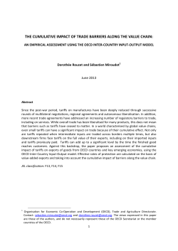 the cumulative impact of trade barriers along the value chain