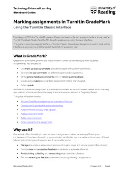 Marking assignments in Turnitin using GradeMark