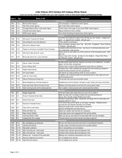 Little Wishes 2016 Holiday Gift Catalog (White Sheet)