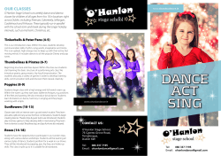 dance act sing - O`Hanlon Stage School