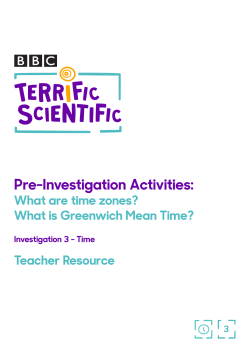 Pre-Investigation Activities: