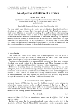 An objective definition of a vortex