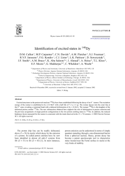 Identification of excited states in Dy