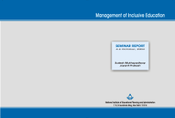 Management of Inclusive Education