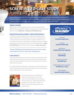 screw-in led case study furniture superstore