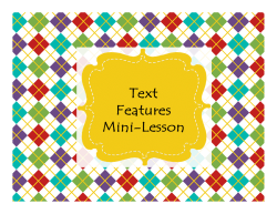 Text Features Presentation