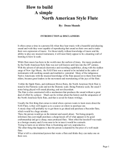 How to build A simple North American Style Flute