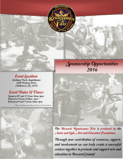 Sponsorship Opportunities 2016
