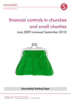 financial controls in churches and small charities