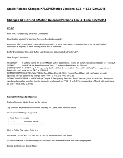 Stable Release Changes KFLOP/KMotion Versions 4.32
