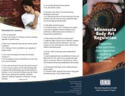 Minnesota Body Art Regulations - Minnesota Department of Health