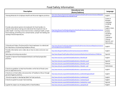 Food Safety Information