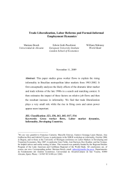Trade Liberalization, Labor Reforms and Formal