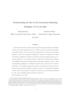 Understanding the Size of the Government Spending Multiplier: It`s