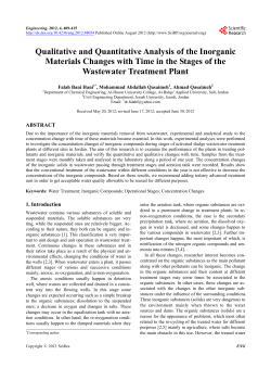 Qualitative and Quantitative Analysis of the Inorganic Materials