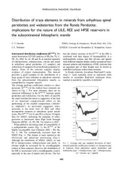 Distribution of trace elements in minerals from anhydrous spinel
