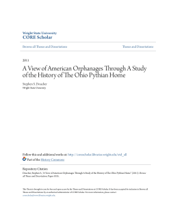 A View of American Orphanages Through A Study