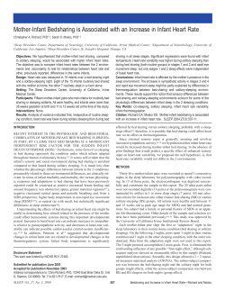 Mother-Infant Bedsharing is Associated with an Increase in
