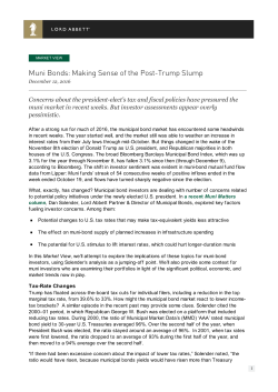 Muni Bonds: Making Sense of the Post-Trump Slump