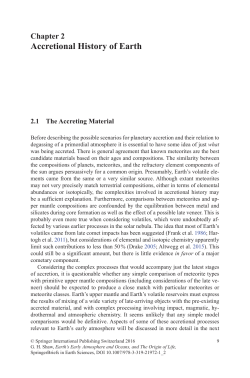 Accretional History of Earth