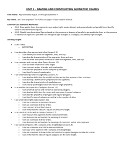unit 1 &ndash; naming and constructing geometric figures
