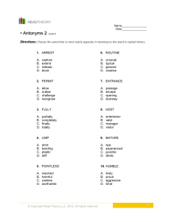 Antonyms 2 - English for Everyone