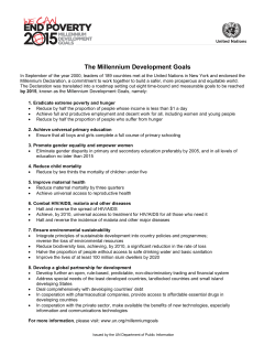 List of the Millennium Development Goals