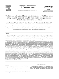 Carbon and nitrogen utilization in two species of Red Sea corals