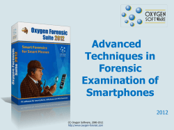Advanced Techniques in Forensic Examination