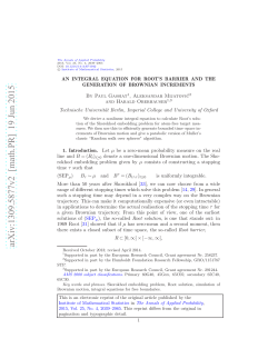 An integral equation for Root`s barrier and the generation of