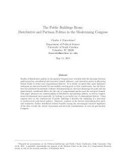 The Public Buildings Boom: Distributive and Partisan