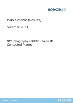 Mark Scheme (Results) Summer 2013