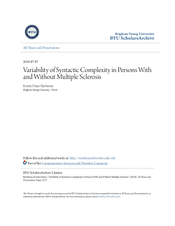 Variability of Syntactic Complexity in Persons With and Without