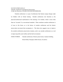 DAVID PATRICK KELLY Outsider Architecture and Historic