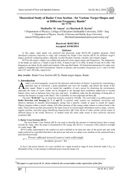Theoretical Study of Radar Cross Section