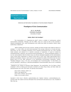 Paradigms of Civic Communication