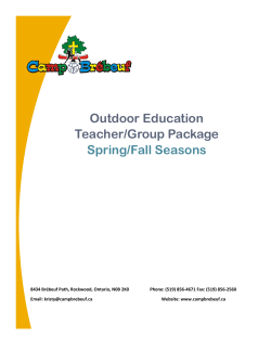 Outdoor Education Spring Fall 2 day package