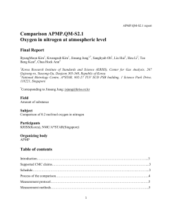 Comparison APMP.QM-S2.1, Oxygen in nitrogen at atmospheric level