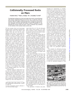 Collisionally Processed Rocks on Mars