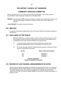 the district council of tandridge community services committee 270