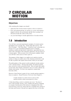 7 CIRCULAR MOTION