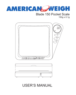 user`s manual - American Weigh Scales